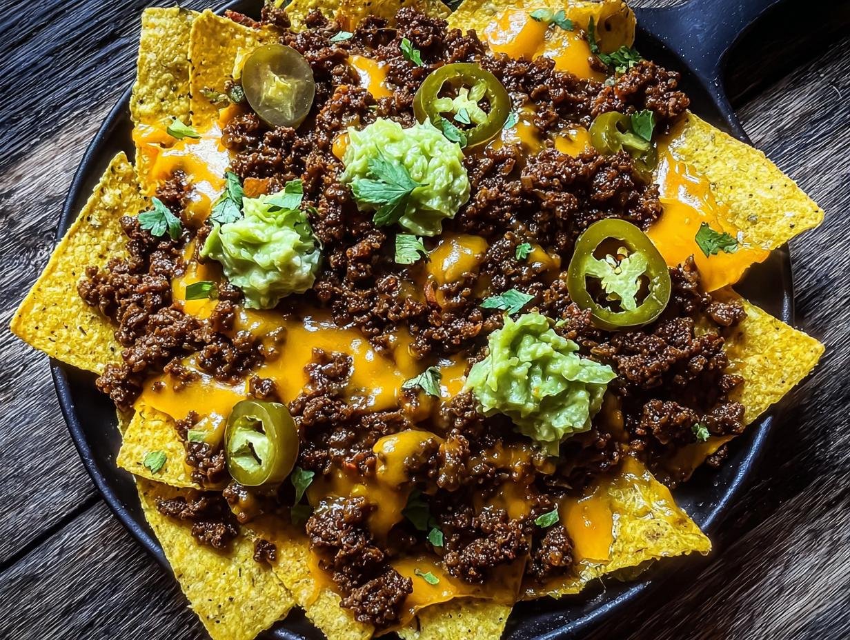 Glorious Cheesy Beef Nachos in 30 Mins 2 Glorious Cheesy Beef Nachos in 30 Mins - Cheesy Beef Nachos - additional detail