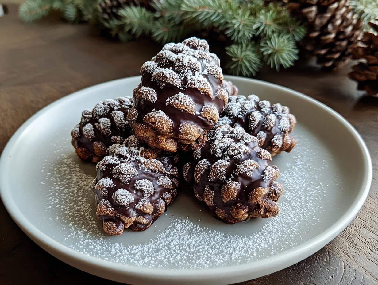 Amazing Chocolate Pine Cones for Holidays 2 Amazing Chocolate Pine Cones for Holidays - Chocolate Pine Cones - main visual representation