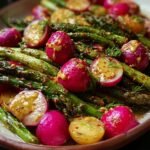 Roasted Asparagus Radishes Mustard