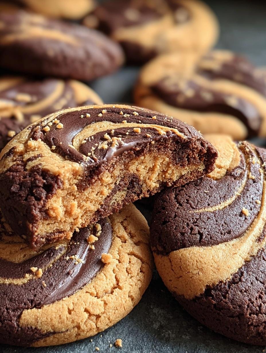 Chocolate Peanut Butter Swirl: Amazing 2-Flavor Cookies 2 Chocolate Peanut Butter Swirl: Amazing 2-Flavor Cookies - Chocolate Peanut Butter Swirl - main visual representation