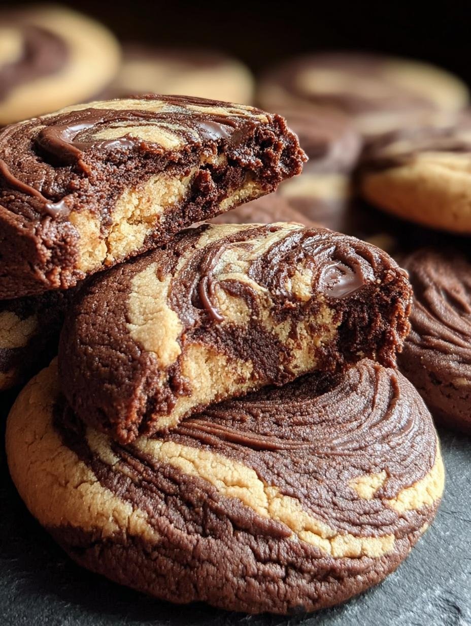 Chocolate Peanut Butter Swirl: Amazing 2-Flavor Cookies 3 Chocolate Peanut Butter Swirl: Amazing 2-Flavor Cookies - Chocolate Peanut Butter Swirl - additional detail
