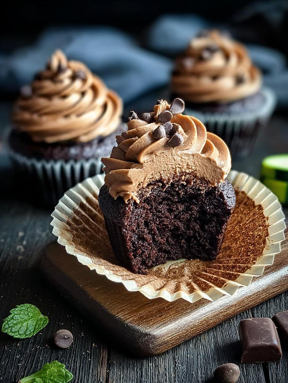 Chocolate Zucchini Cupcakes: 1 Amazing Moist Recipe 2 Chocolate Zucchini Cupcakes: 1 Amazing Moist Recipe - Chocolate Zucchini Cupcakes - additional detail