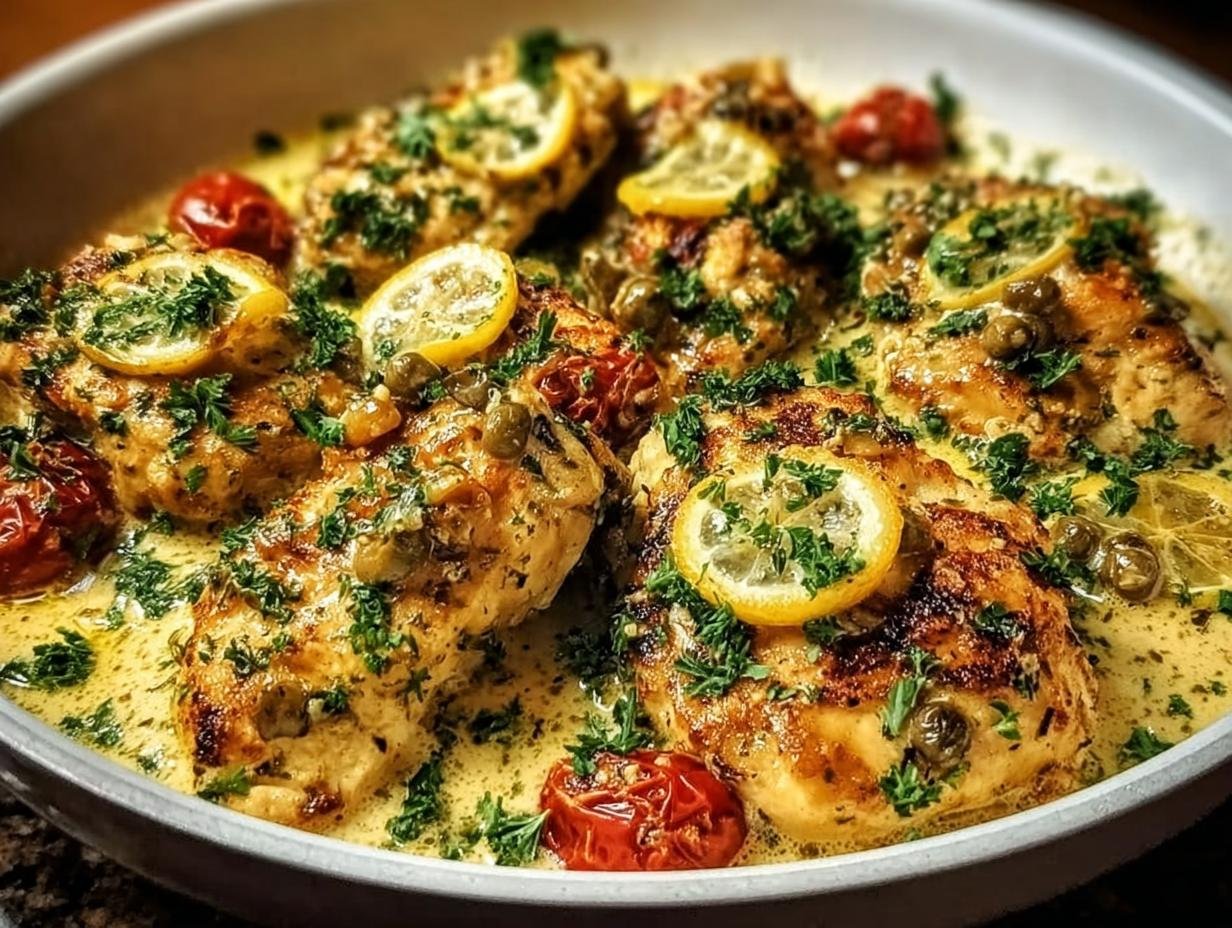 Amazing Creamy Pepperoncini Chicken Skillet - Creamy sauce with chicken and pepperoncini