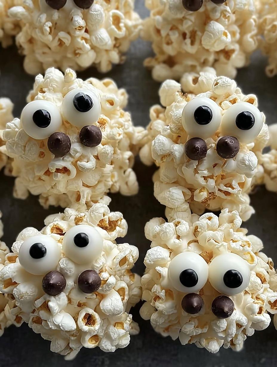 Ghost Popcorn Balls: 1 Spooky Make 3 Ghost Popcorn Balls: 1 Spooky Make - Ghost Popcorn Balls - additional detail
