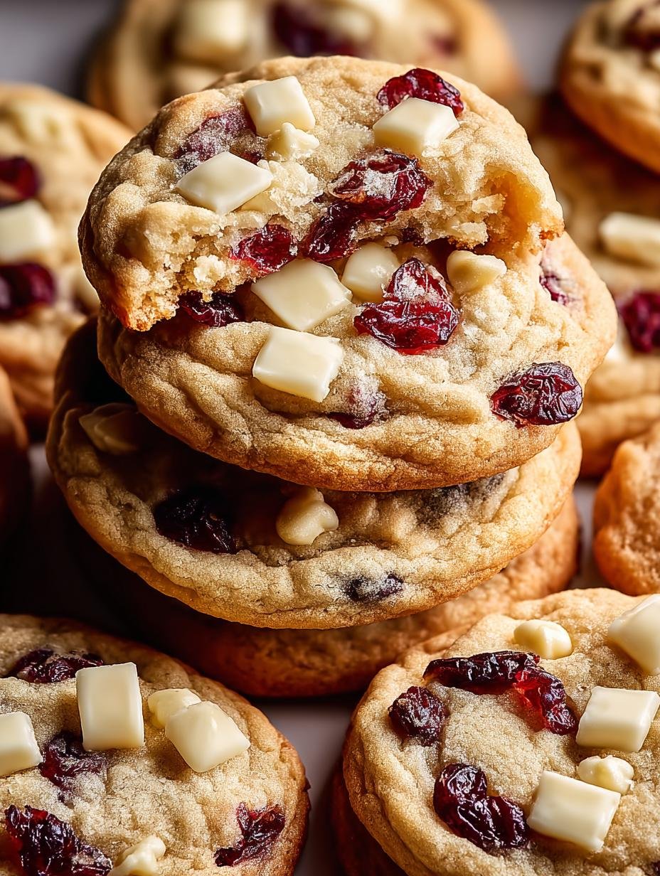 Indulge Soft Baked White Chocolate Cranberry Cookies 1 Indulge Soft Baked White