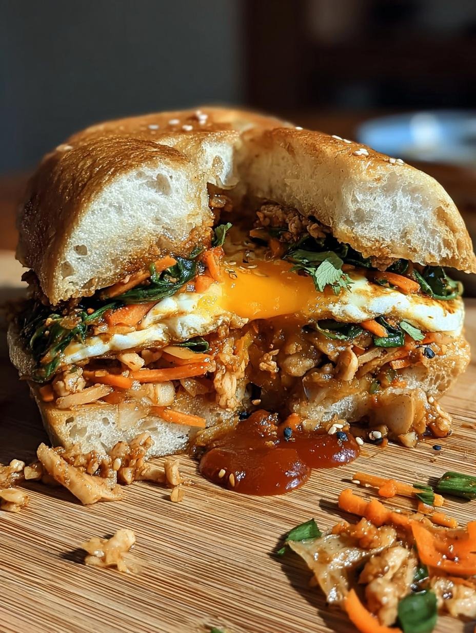 Korean Bibimbap Sandwich: Boldly Delicious Lunch 3 Korean Bibimbap Sandwich: Boldly Delicious Lunch - Korean Bibimbap Sandwich - additional detail