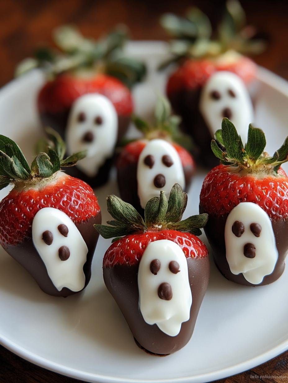 Spooky Scream Chocolate Strawberries: 1 Killer Treat 2 Spooky Scream Chocolate Strawberries: 1 Killer Treat - Scream Chocolate Covered Strawberries - additional detail