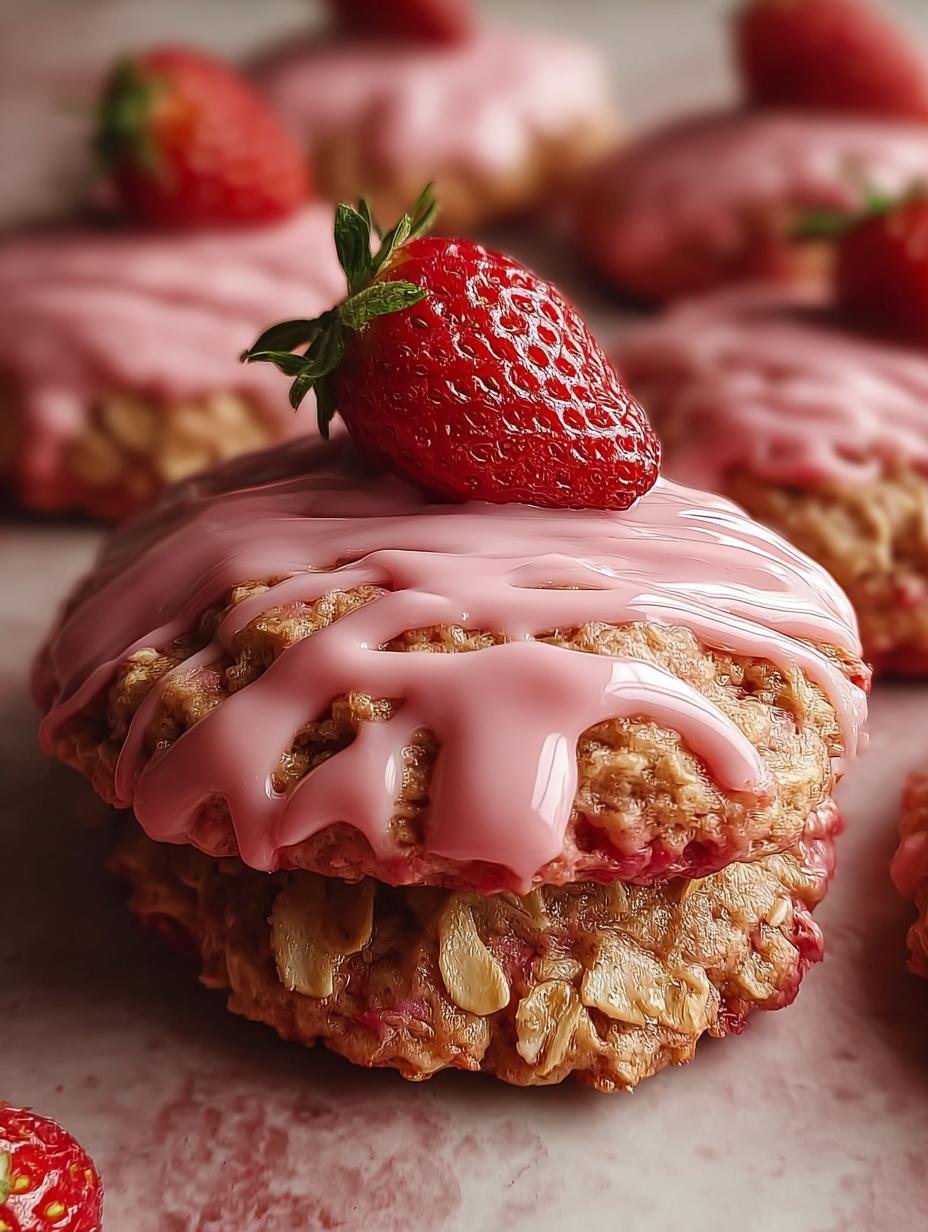 Amazing Strawberry Oatmeal Cookie Icing: 2 Ways - Strawberry Oatmeal Cookie Icing - main visual representation