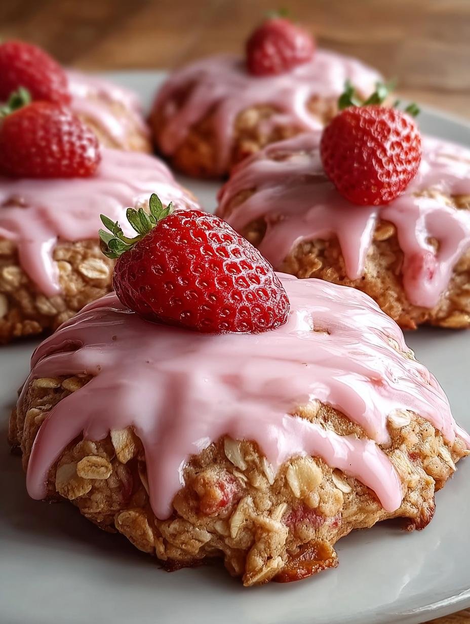 Strawberry Oatmeal Cookie Icing