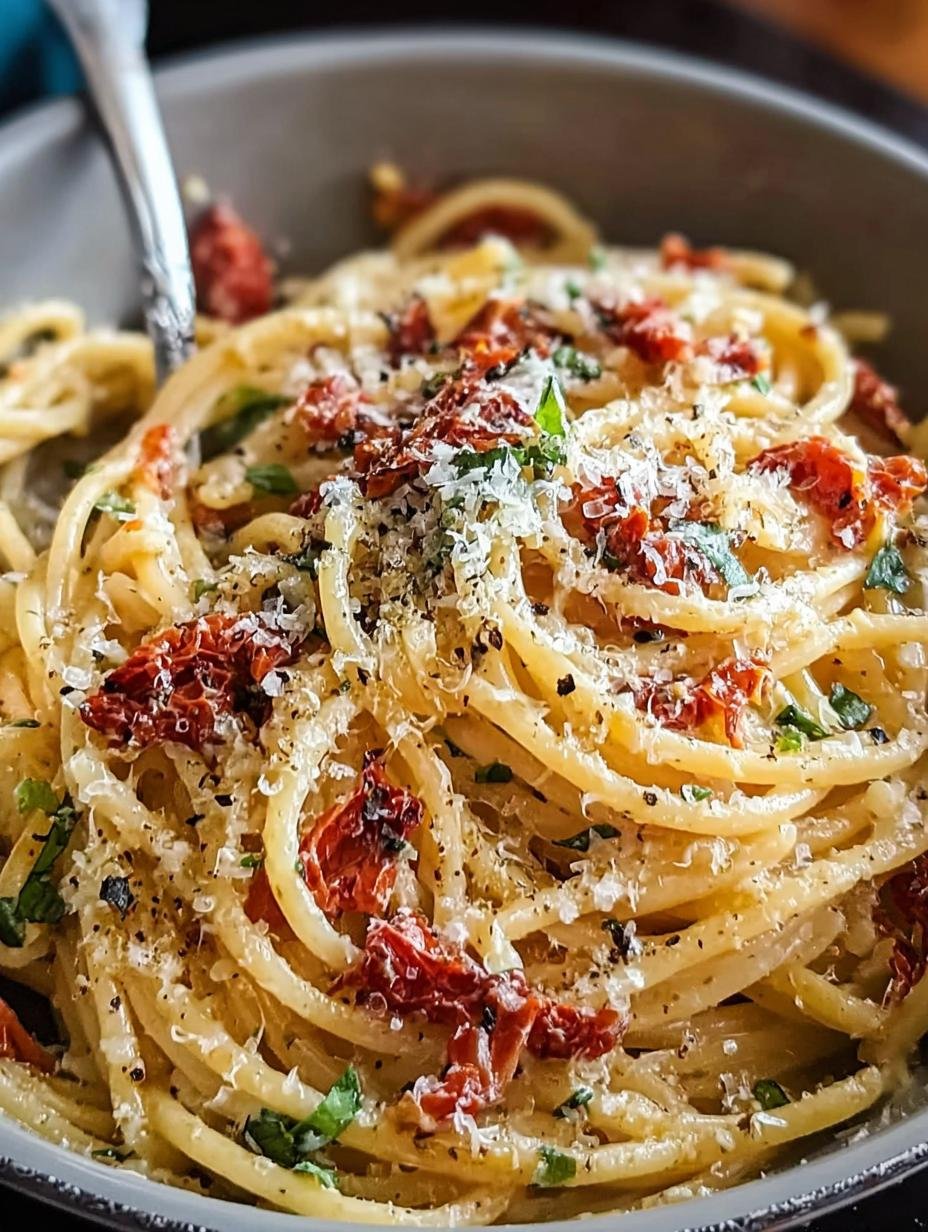 Amazing Sun Dried Tomato Pasta: 1-pan magic 3 Amazing Sun Dried Tomato Pasta: 1-pan magic - Sun Dried Tomato Pasta - main visual representation