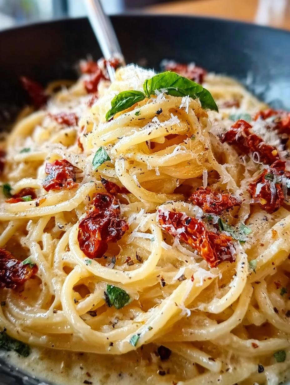 Amazing Sun Dried Tomato Pasta: 1-pan magic 1 Sun Dried Tomato Pasta
