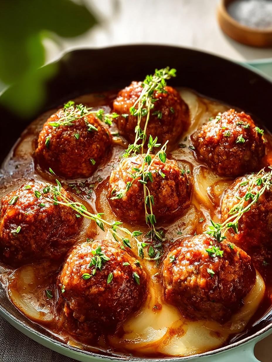 Baked French Onion Meatballs: 14 Comforting Delights 1 Baked French Onion Meatballs