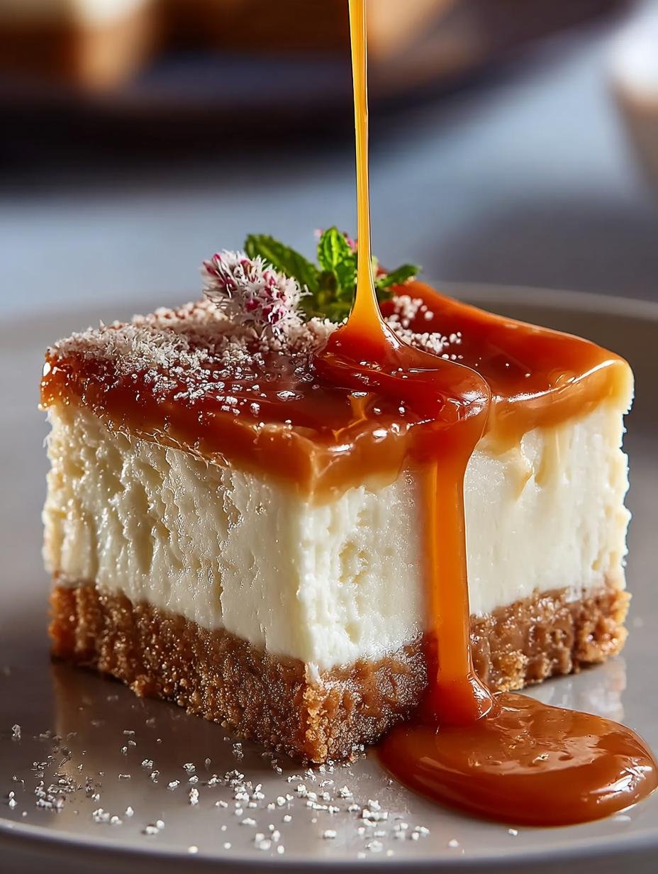 Caramel Cheesecake Slice: 7 Irresistible Layers of Delight 1 Caramel Cheesecake Slice