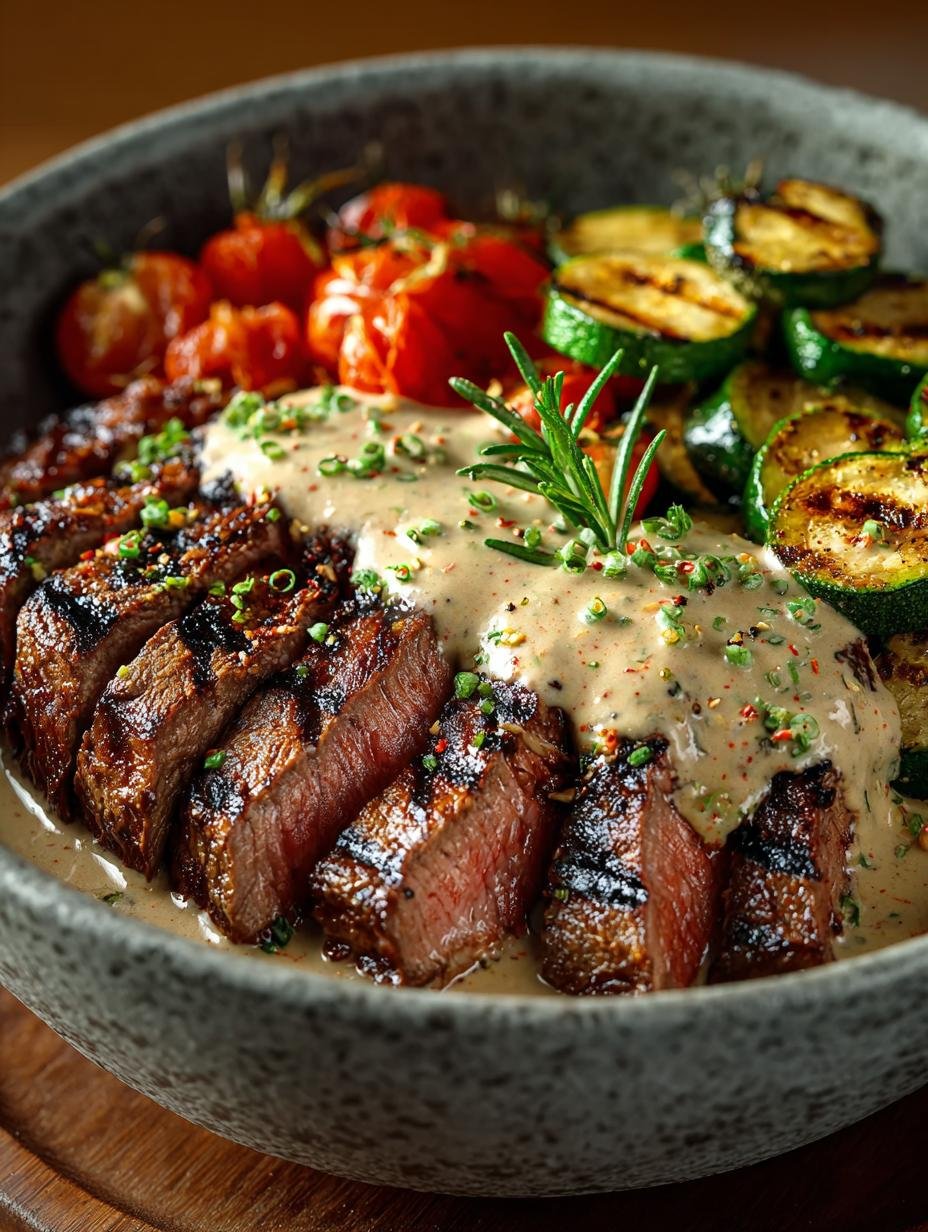 Irresistible Grilled Steak Bowl with Creamy Sauce 2 Irresistible Grilled Steak Bowl with Creamy Sauce - Grilled Steak Bowl with - main visual representation