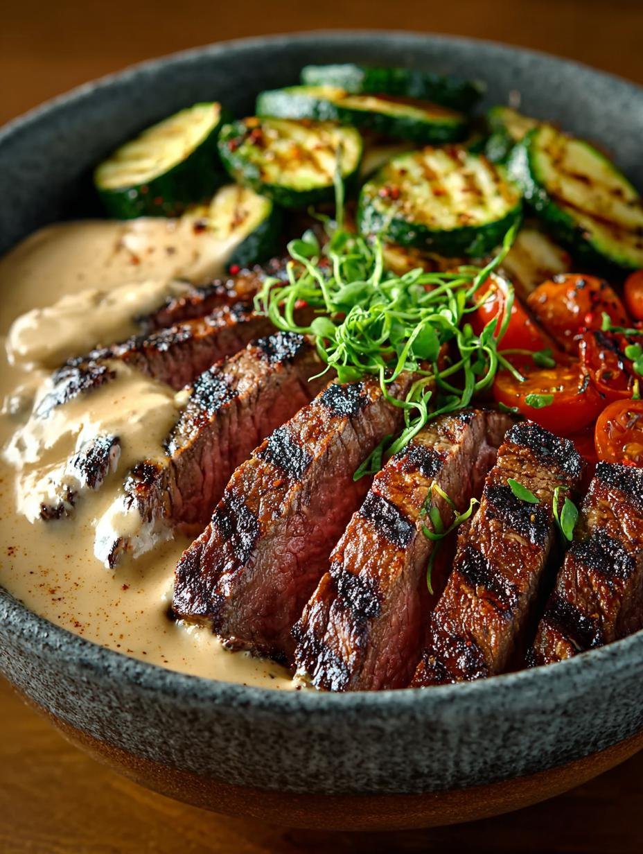 Irresistible Grilled Steak Bowl with Creamy Sauce 1 Grilled Steak Bowl with