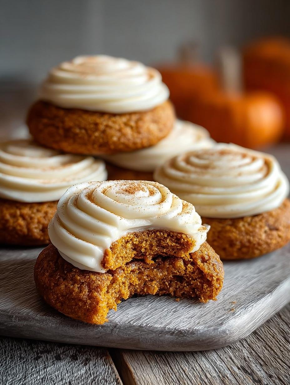 Soft Pumpkin Cookies with Cream Cheese Frosting Delight 2 Soft Pumpkin Cookies with Cream Cheese Frosting Delight - Soft Pumpkin Cookies with - main visual representation