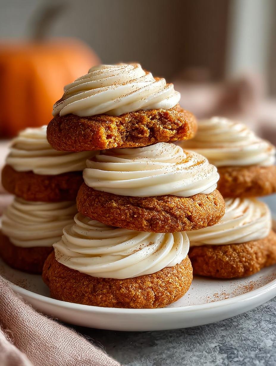 Soft Pumpkin Cookies with Cream Cheese Frosting Delight 3 Soft Pumpkin Cookies with Cream Cheese Frosting Delight - Soft Pumpkin Cookies with - additional detail