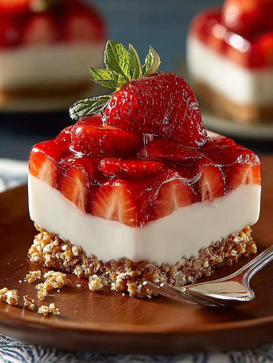 Strawberry Pretzel Salad Sweet: 12 Layers of Bliss 3 Strawberry Pretzel Salad Sweet: 12 Layers of Bliss - Strawberry Pretzel Salad Sweet - additional detail