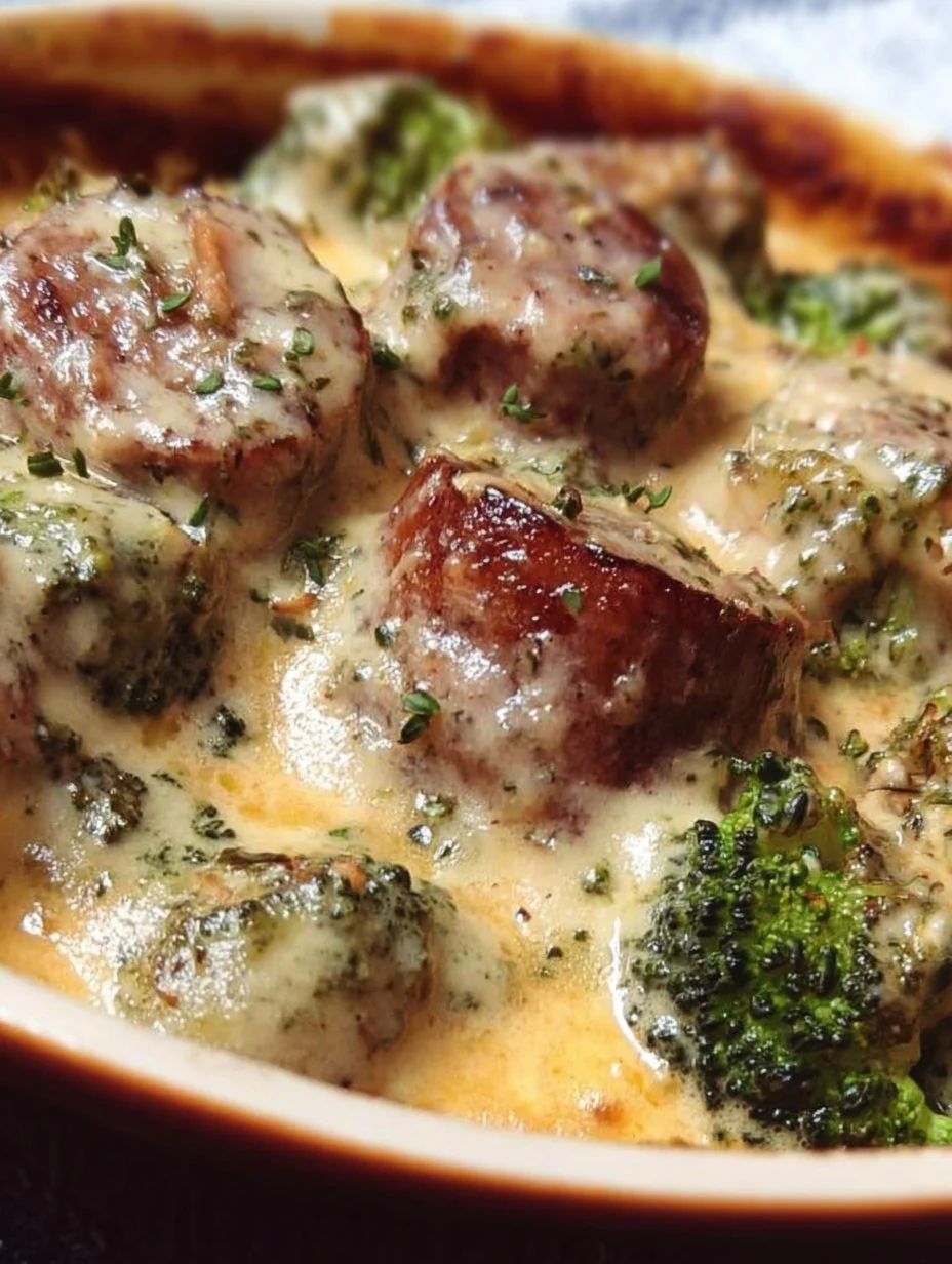 Keto Broccoli and Cauliflower Au Gratin with Sausage 1 Keto Broccoli and Cauliflower Au Gratin with Sausage, a healthy low-carb recipe
