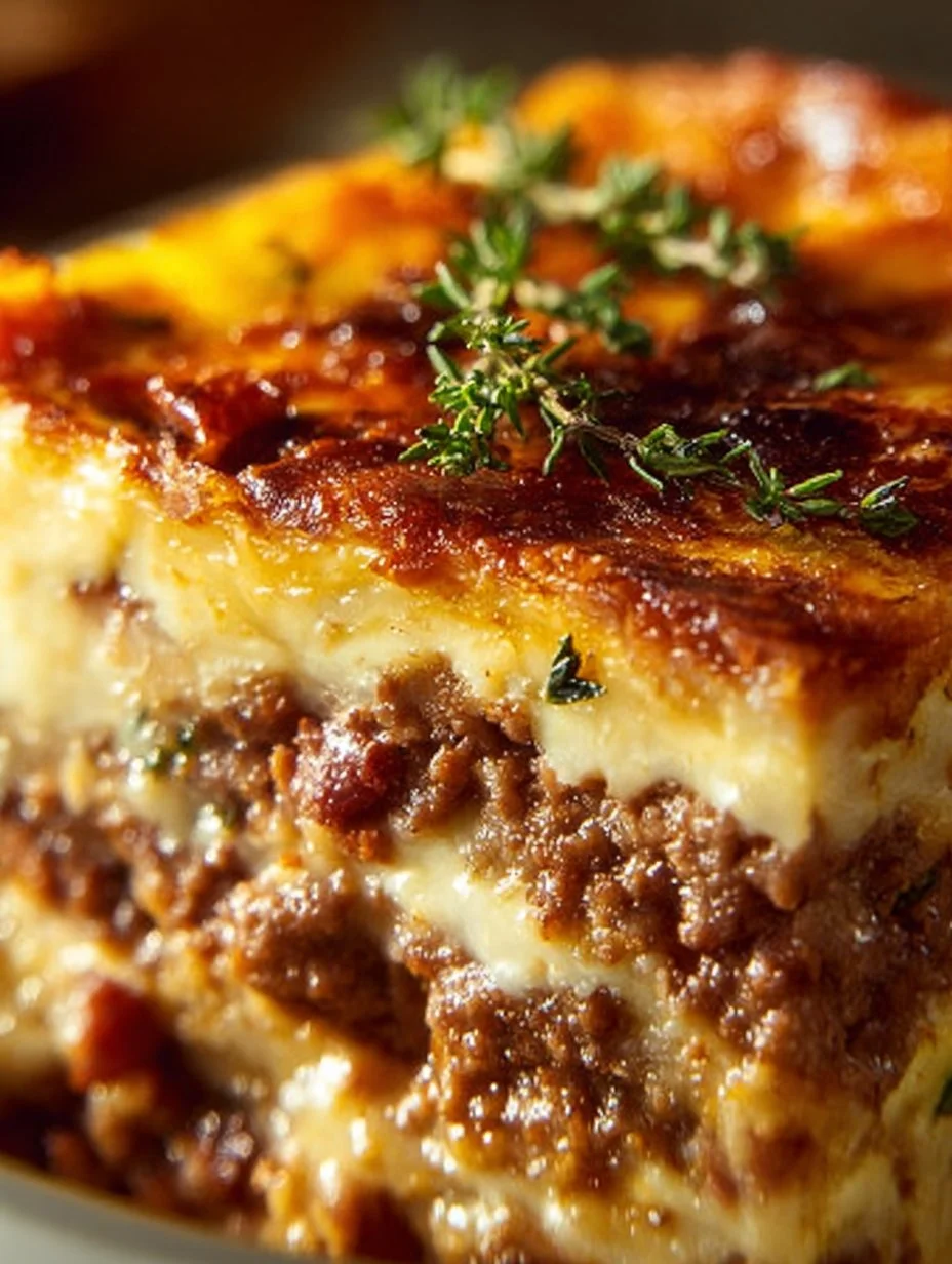 Low-Carb Bacon Cheeseburger Casserole 1 Low-carb bacon cheeseburger casserole served in a dish