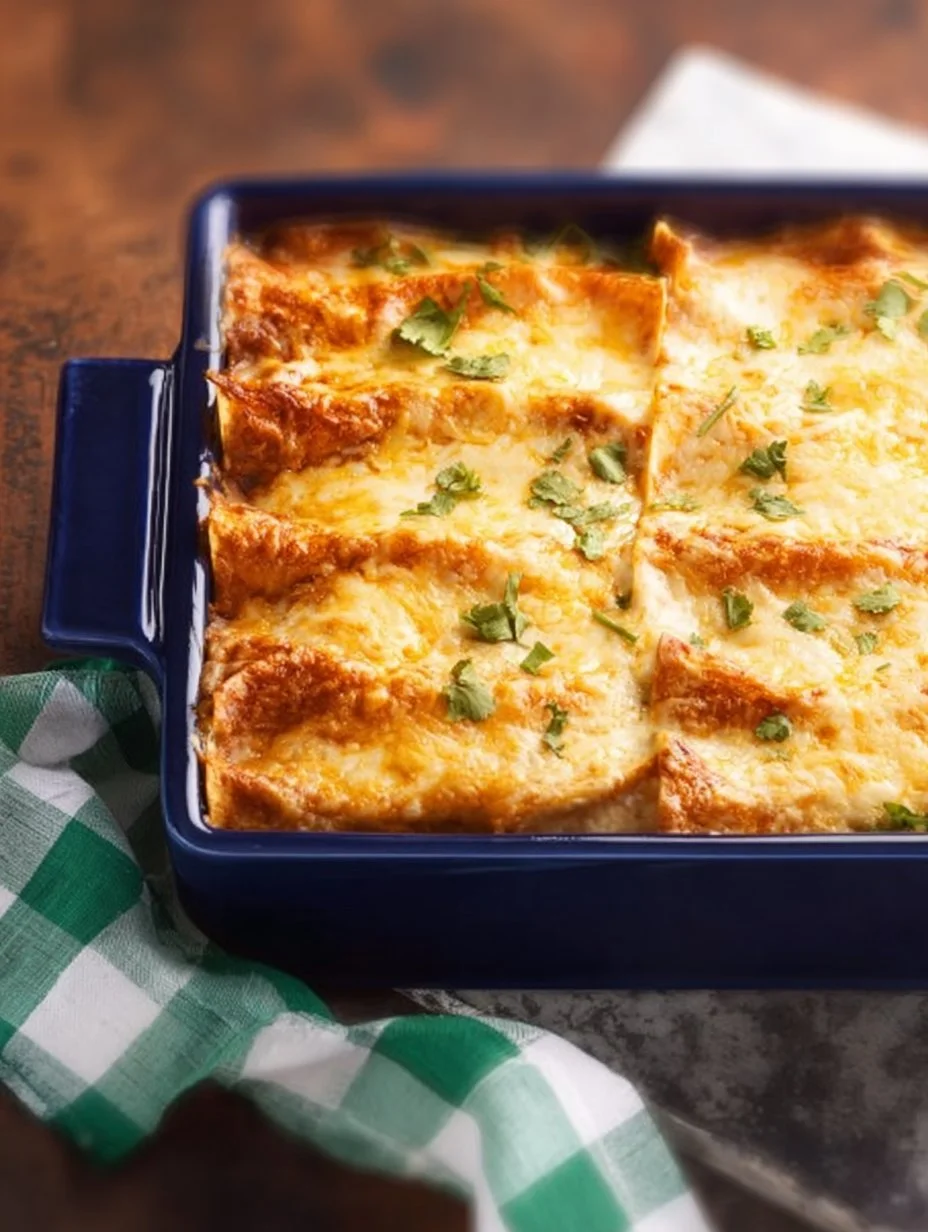 Low Carb White Chicken Enchiladas 1 Low carb white chicken enchiladas topped with cheese and cilantro