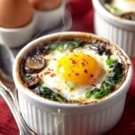 Baked Eggs with Spinach: A Wholesome Breakfast Delight 4 Baked Eggs with Spinach