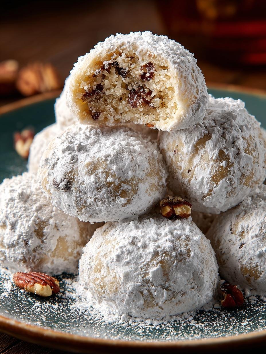 Buttery Pecan Snowball Cookies: 24 Melt-in-Your-Mouth Treats 1 Buttery Pecan Snowball Cookies