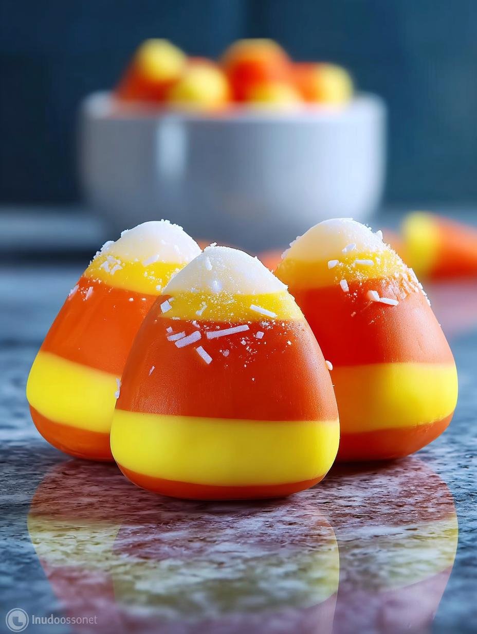 Indulge Candy Corn Hot Chocolate Bombs for Fall Fun 2 Indulge Candy Corn Hot Chocolate Bombs for Fall Fun - Indulge Candy Corn Hot - main visual representation