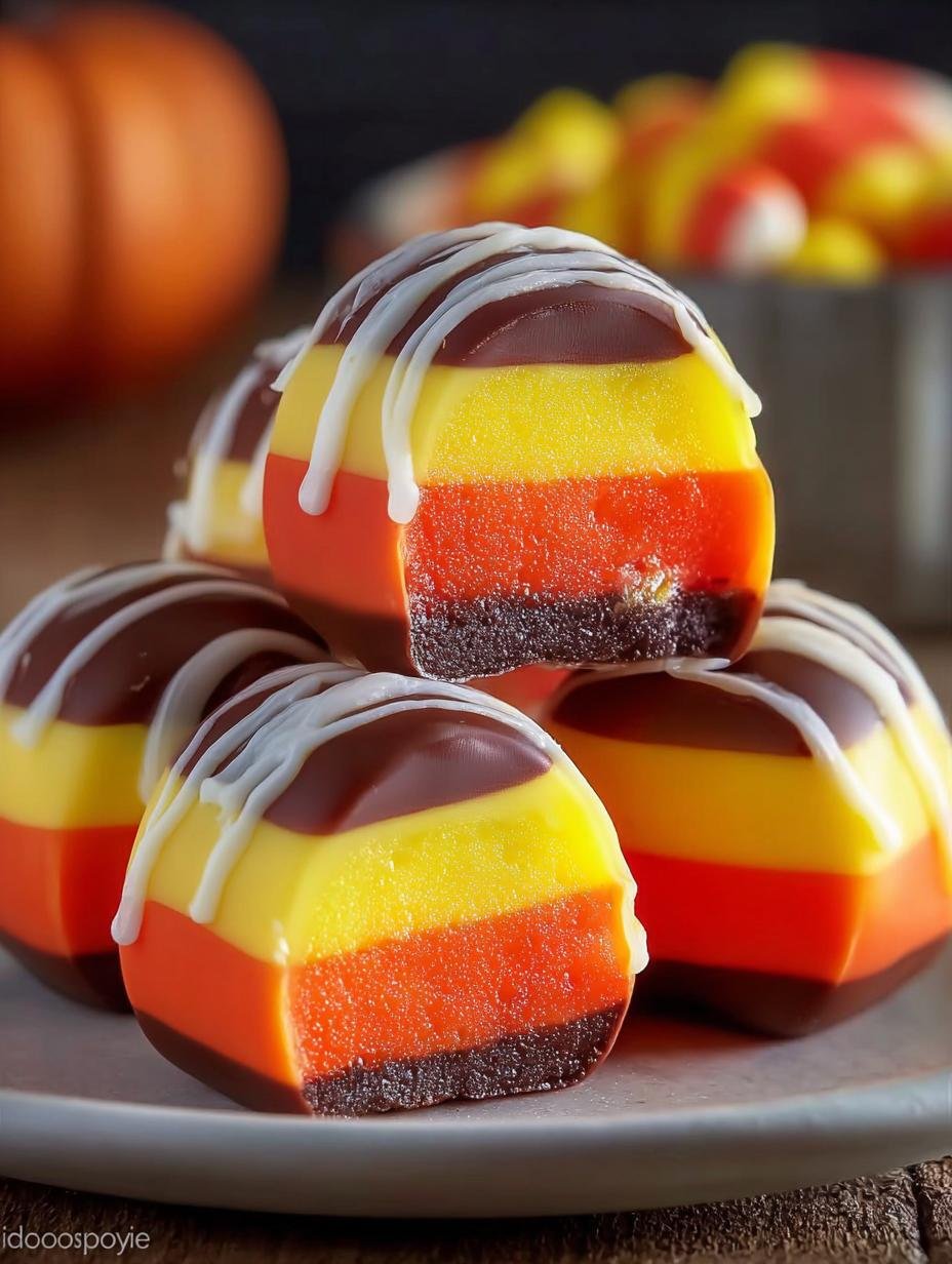 Indulge Candy Corn Hot Chocolate Bombs for Fall Fun 3 Indulge Candy Corn Hot Chocolate Bombs for Fall Fun - Indulge Candy Corn Hot - additional detail