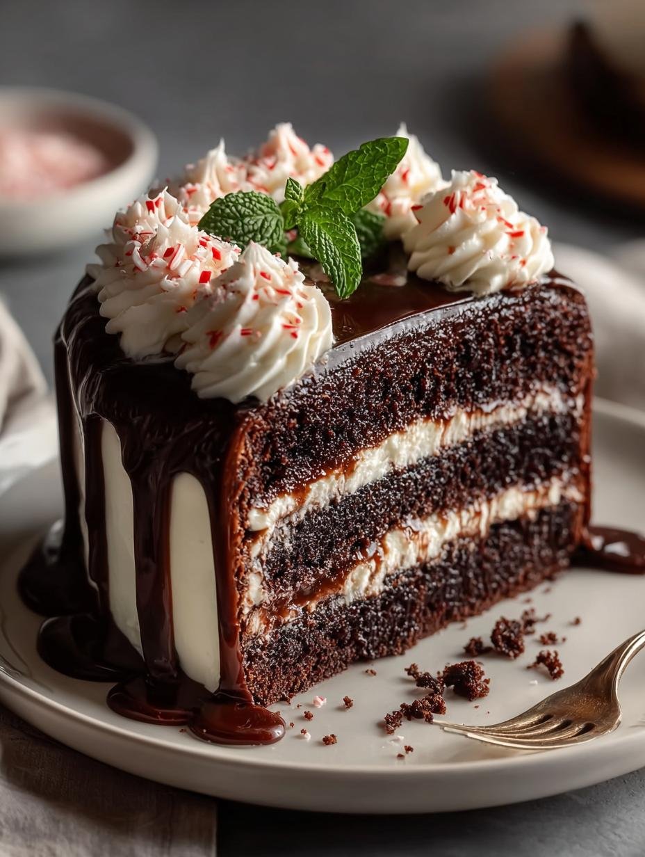 Delicious Peppermint Fudge Cake for the Holidays 2 Delicious Peppermint Fudge Cake for the Holidays - Peppermint Fudge Cake - main visual representation