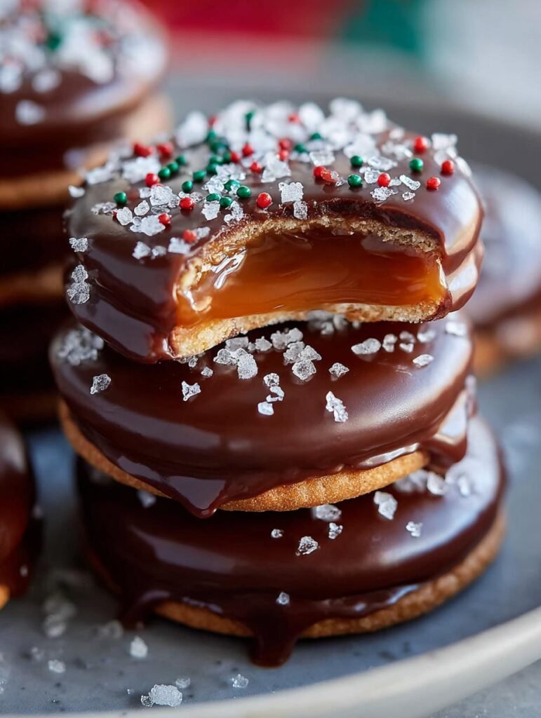 Salted Caramel Ritz Cookies
