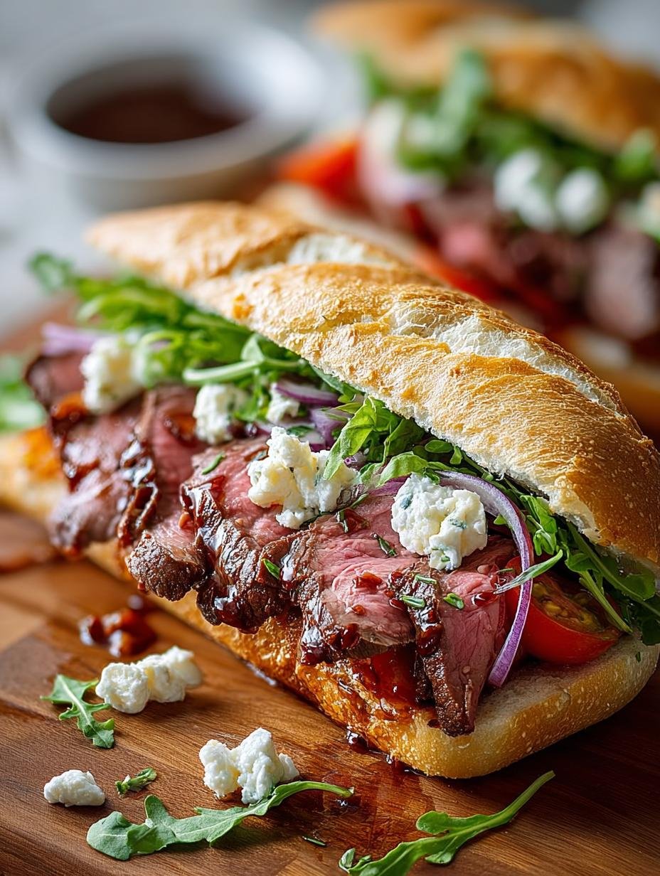 Sirloin Steak Sandwich with Balsamic Glaze: A Savory Delight 1 Sirloin Steak Sandwich with