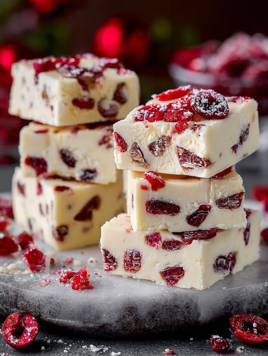 Delicious White Chocolate Cranberry Fudge Recipe 2 Delicious White Chocolate Cranberry Fudge Recipe - White Chocolate Cranberry Fudge - main visual representation