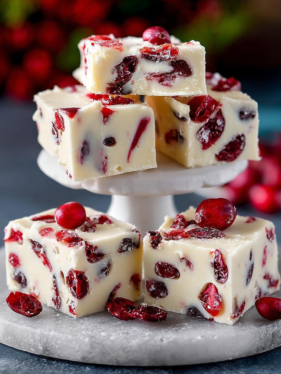 Delicious White Chocolate Cranberry Fudge Recipe 1 White Chocolate Cranberry Fudge