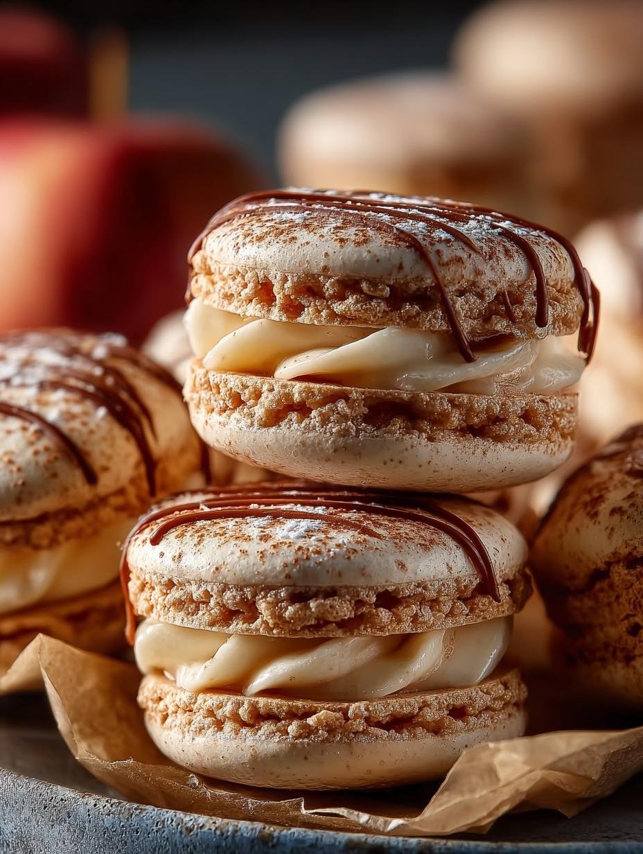 Delicious Apple Pie Macarons for Every Occasion 3 Delicious Apple Pie Macarons for Every Occasion - Apple Pie Macarons - additional detail