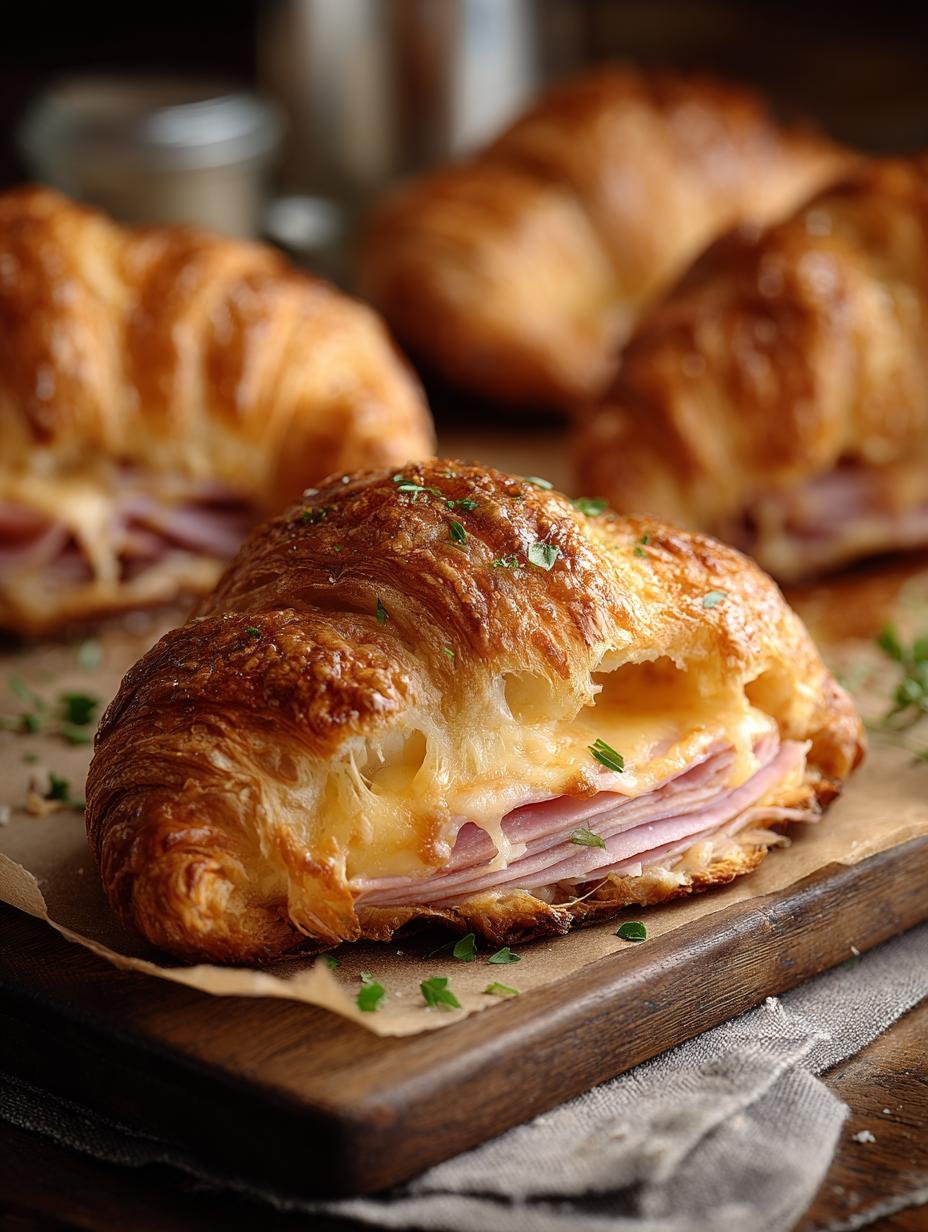 Baked Ham Cheese Croissants: 6 Irresistible Treats 3 Baked Ham Cheese Croissants: 6 Irresistible Treats - Baked Ham Cheese Croissants - additional detail