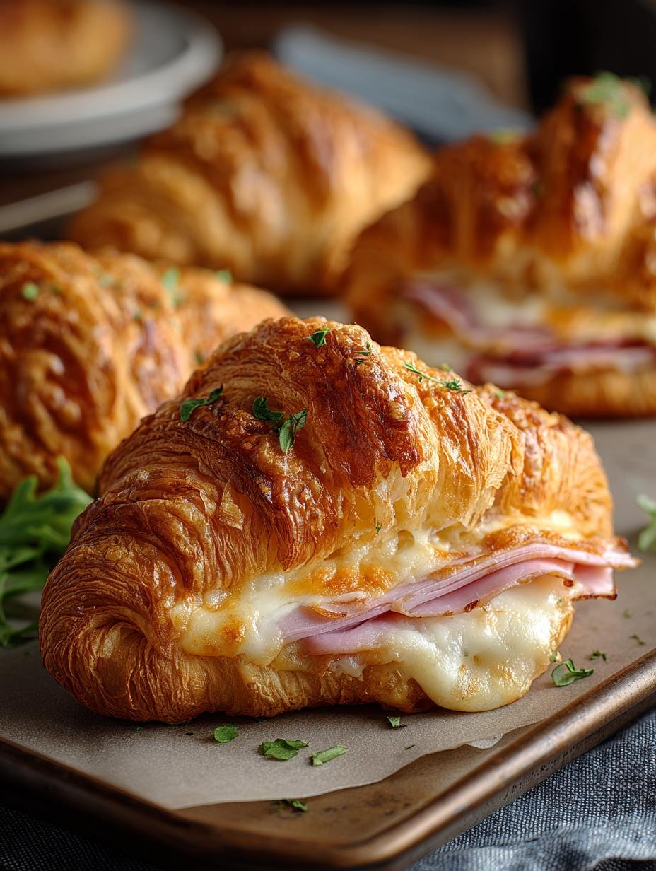 Baked Ham Cheese Croissants: 6 Irresistible Treats 1 Baked Ham Cheese Croissants