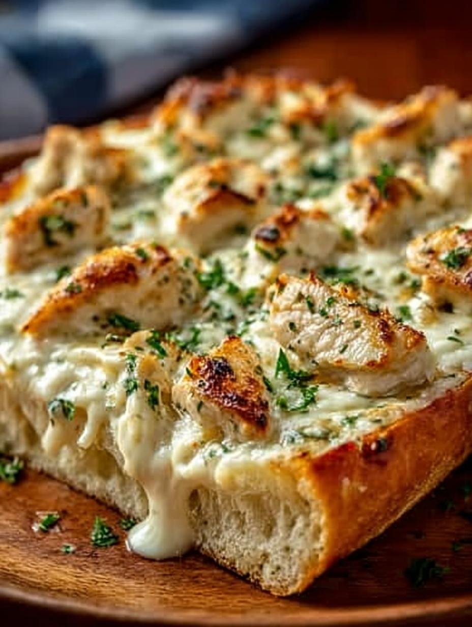 Chicken Alfredo Garlic Bread: 5 Irresistible Recipes - Chicken Alfredo Garlic Bread - main visual representation