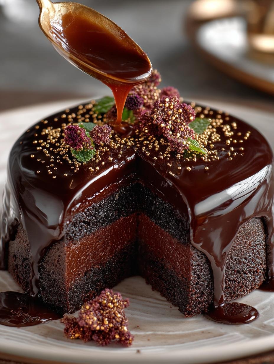 Chocolate Mirror Glaze Cake