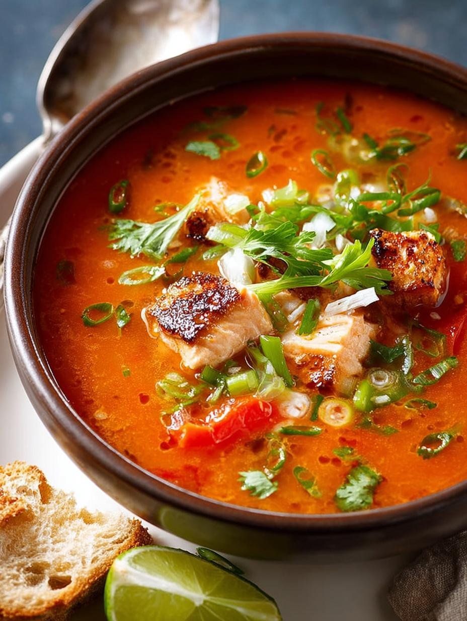Cilantro Salmon Tomato Soup: 6 Steps to Comforting Flavor - Cilantro Salmon Tomato Soup - main visual representation