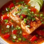 Cilantro Salmon Tomato Soup