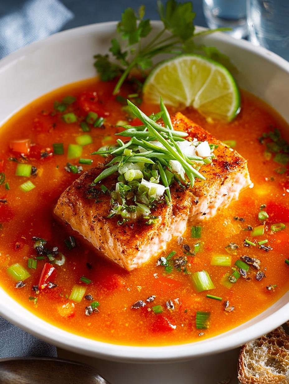 Cilantro Salmon Tomato Soup: 6 Steps to Comforting Flavor - Cilantro Salmon Tomato Soup - additional detail