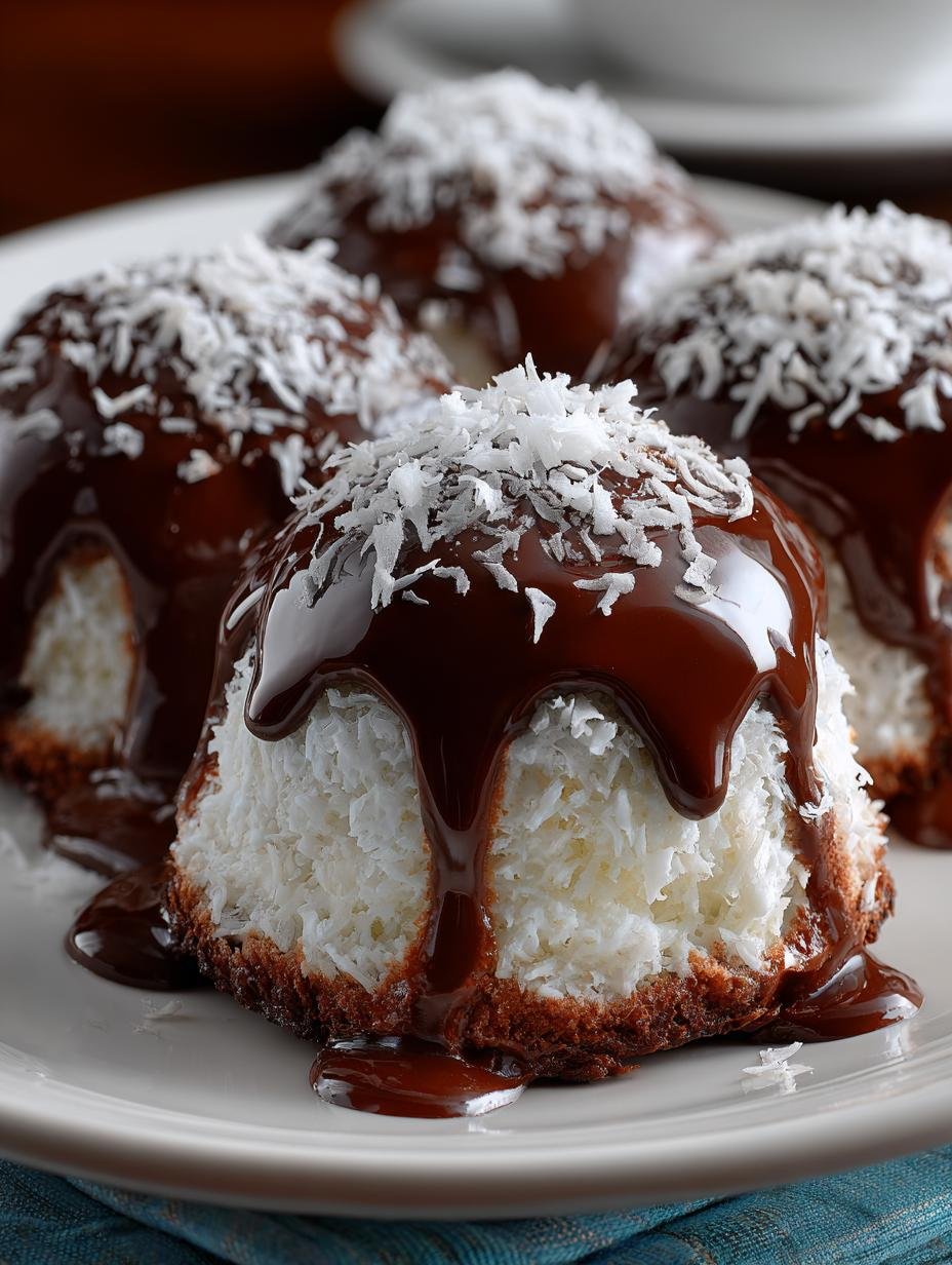 Coconut Dome with Chocolate: A Decadent Delight 2 Coconut Dome with Chocolate: A Decadent Delight - Coconut Dome with Chocolate - main visual representation