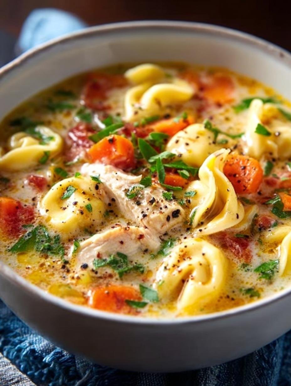 Creamy Chicken Tortellini Soup: 5 Steps to Comfort 2 Creamy Chicken Tortellini Soup: 5 Steps to Comfort - Creamy Chicken Tortellini Soup - main visual representation