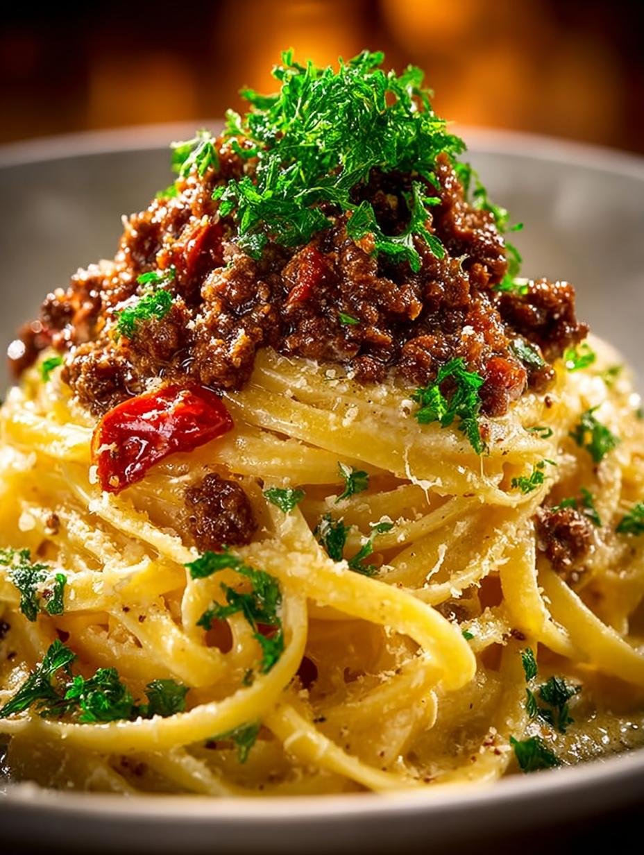 Creamy Parmesan Beef Linguine: 5-Star Comfort Food 2 Creamy Parmesan Beef Linguine: 5-Star Comfort Food - Creamy Parmesan Beef Linguine - main visual representation