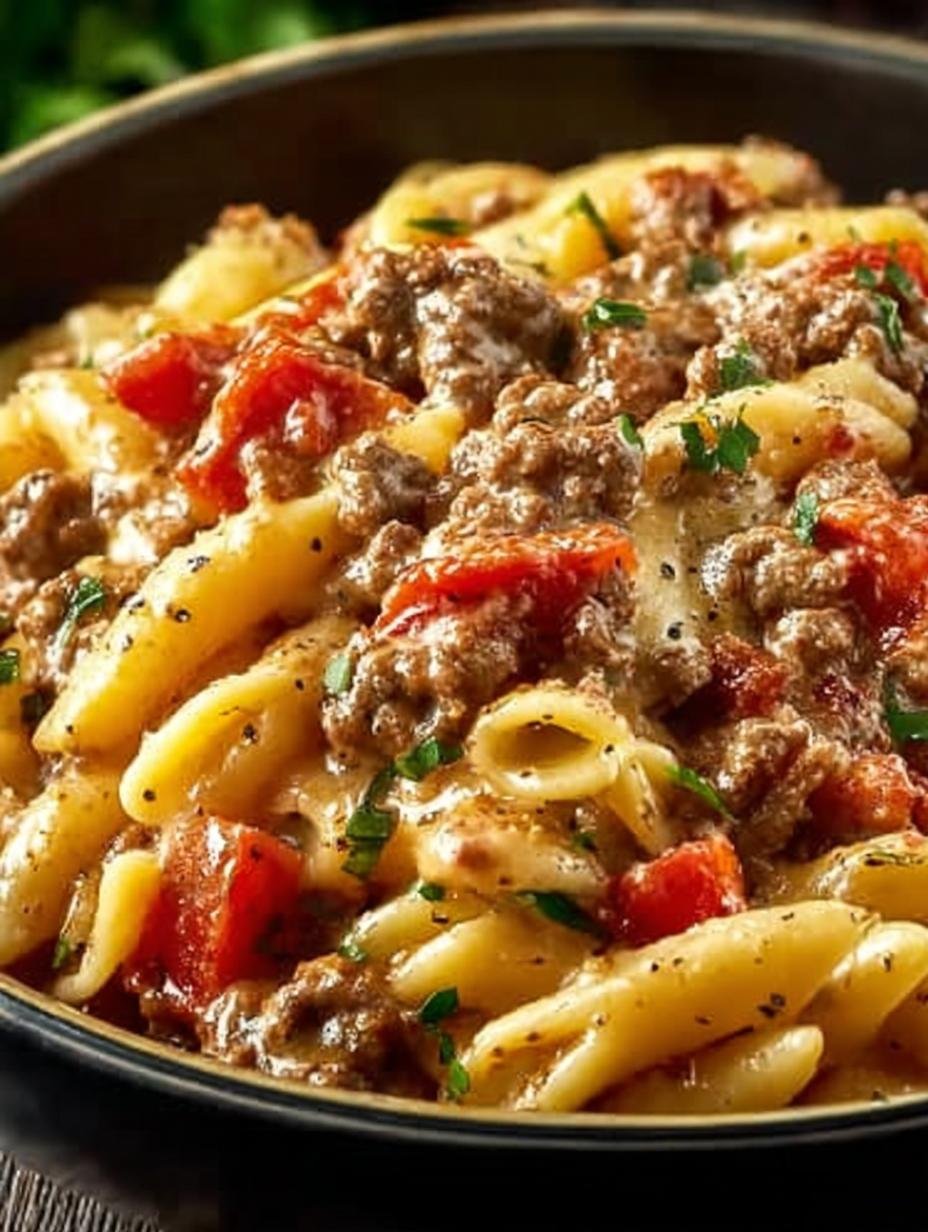 Creamy Rotel Pasta with Ground Beef: 10-Minute Delight - Creamy Rotel Pasta with - main visual representation