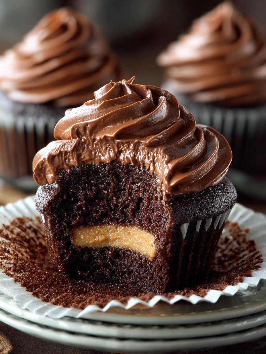 Double Dark Chocolate Cupcakes: 12 Irresistible Delights 2 Double Dark Chocolate Cupcakes: 12 Irresistible Delights - Double Dark Chocolate Cupcakes - main visual representation