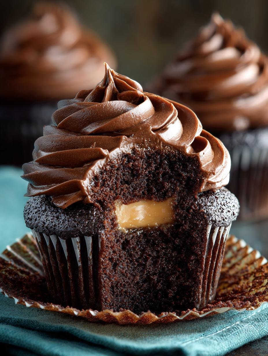 Double Dark Chocolate Cupcakes: 12 Irresistible Delights 3 Double Dark Chocolate Cupcakes: 12 Irresistible Delights - Double Dark Chocolate Cupcakes - additional detail