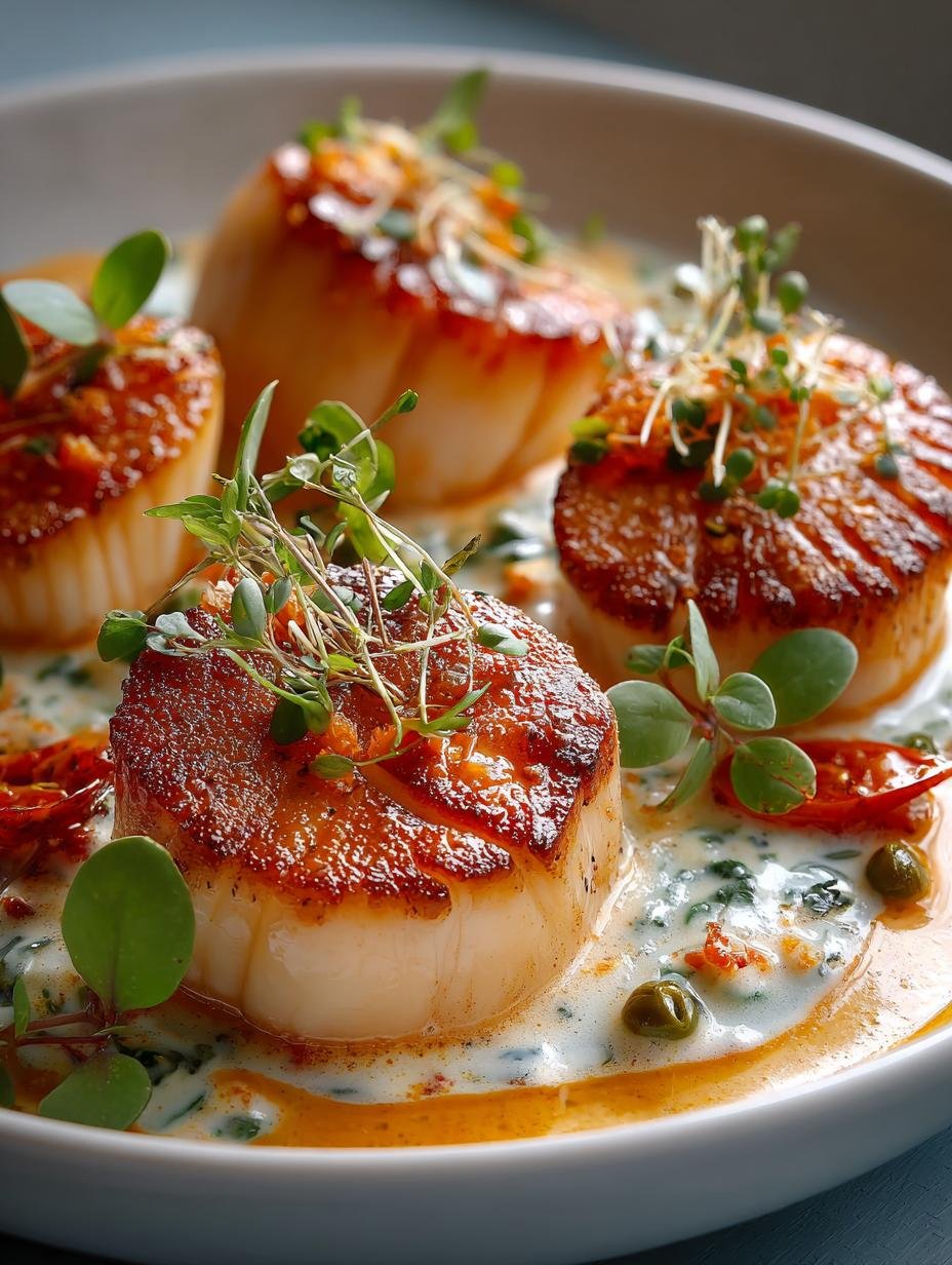 Elegant Scallops with Vodka Cream Sauce for Date Night 2 Elegant Scallops with Vodka Cream Sauce for Date Night - Elegant Scallops with Vodka - main visual representation