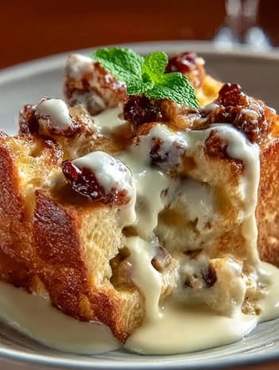 Grandmas Bread Pudding Served with Creamy Delight 2 Grandmas Bread Pudding Served with Creamy Delight - Grandmas Bread Pudding Served - main visual representation
